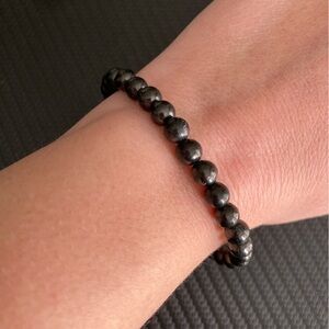 Black beaded Shungite bracelet